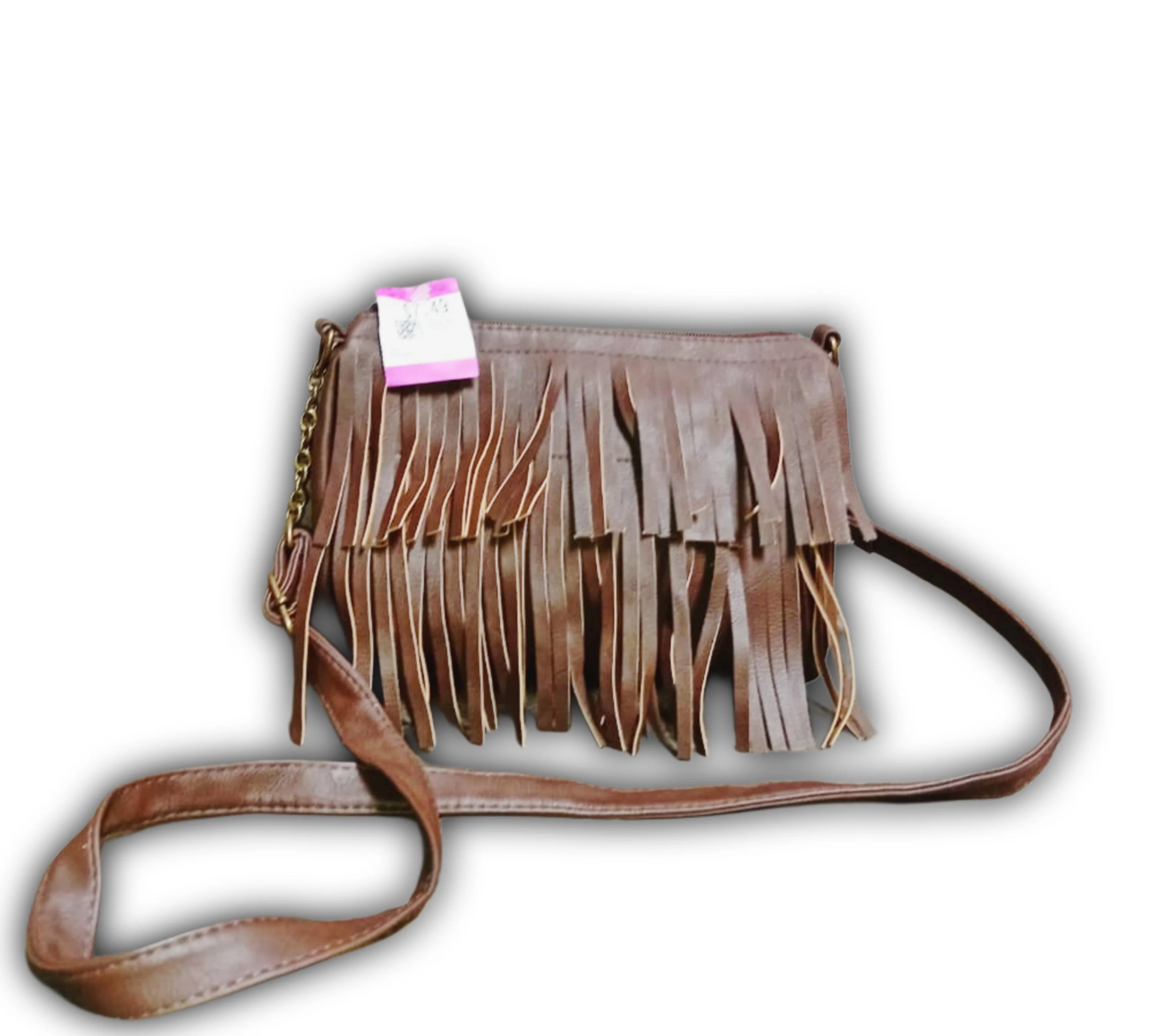 Brown Fringe Crossbody Bag